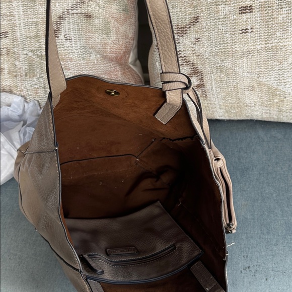 Joy Susan Taupe Tote with Pouch - Picture 6 of 7